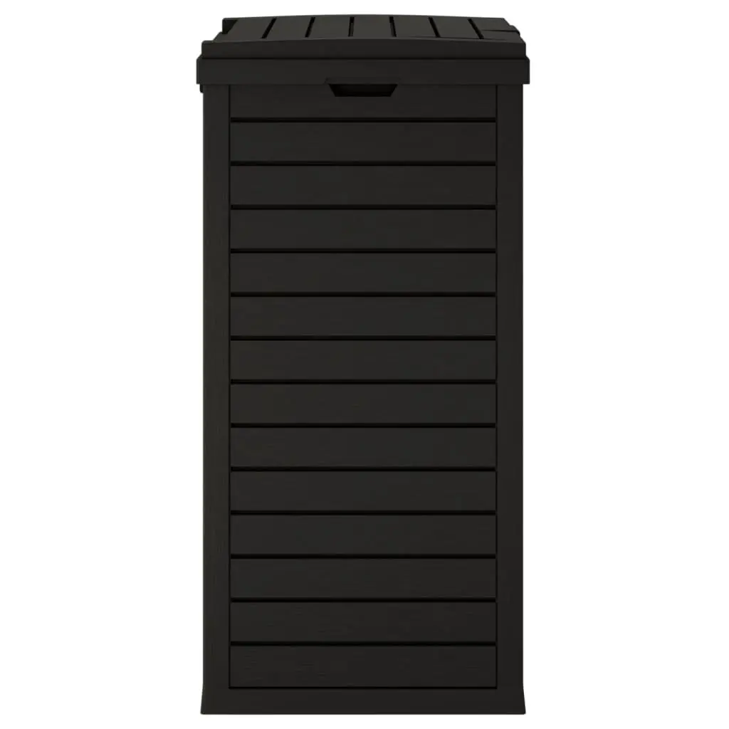 Outdoor Garbage Bin Black 41x41x86cm Double Lid 118L Capacity