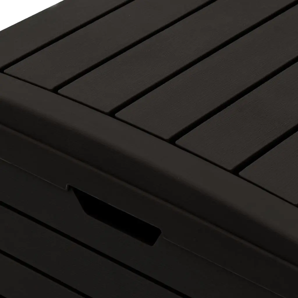 Outdoor Garbage Bin Black 41x41x86cm Double Lid 118L Capacity