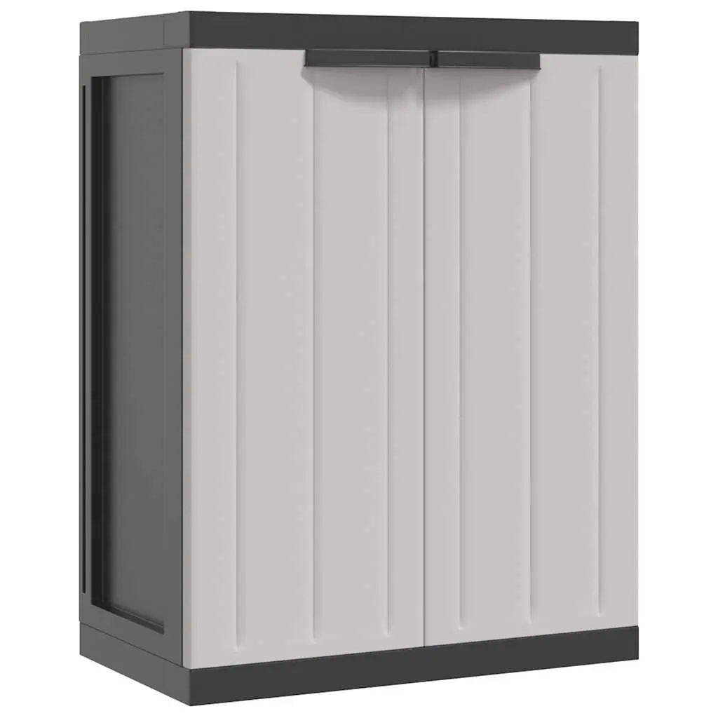 Outdoor Storage Cabinet Grey Black Weather-resistant Lockable Adjustable Shelves
