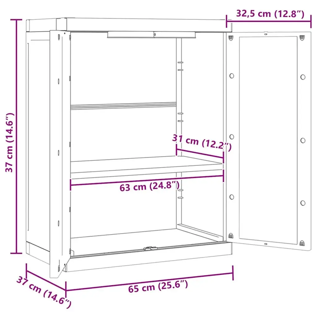 Outdoor Storage Cabinet Grey Black Weather-resistant Lockable Adjustable Shelves