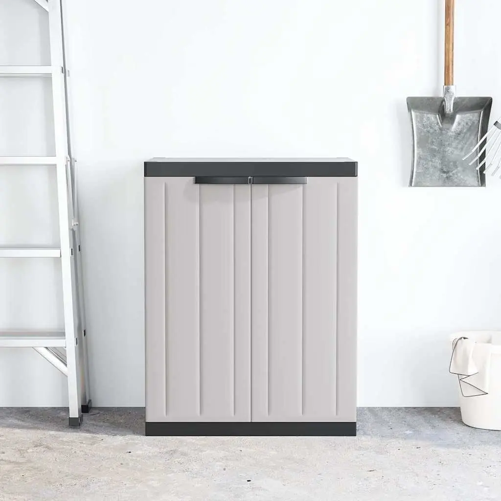 Outdoor Storage Cabinet Grey Black Weather-resistant Lockable Adjustable Shelves