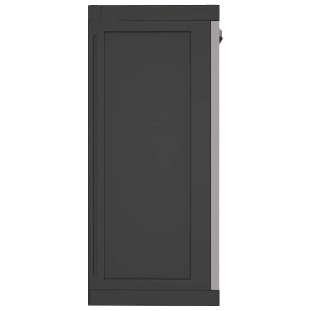 Outdoor Storage Cabinet Grey Black Weather-resistant Lockable Adjustable Shelves