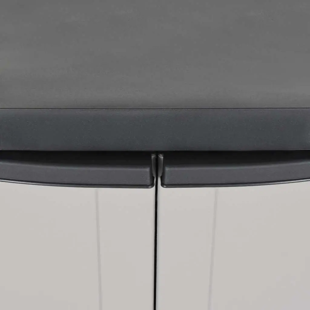 Outdoor Storage Cabinet Grey Black Weather-resistant Lockable Adjustable Shelves
