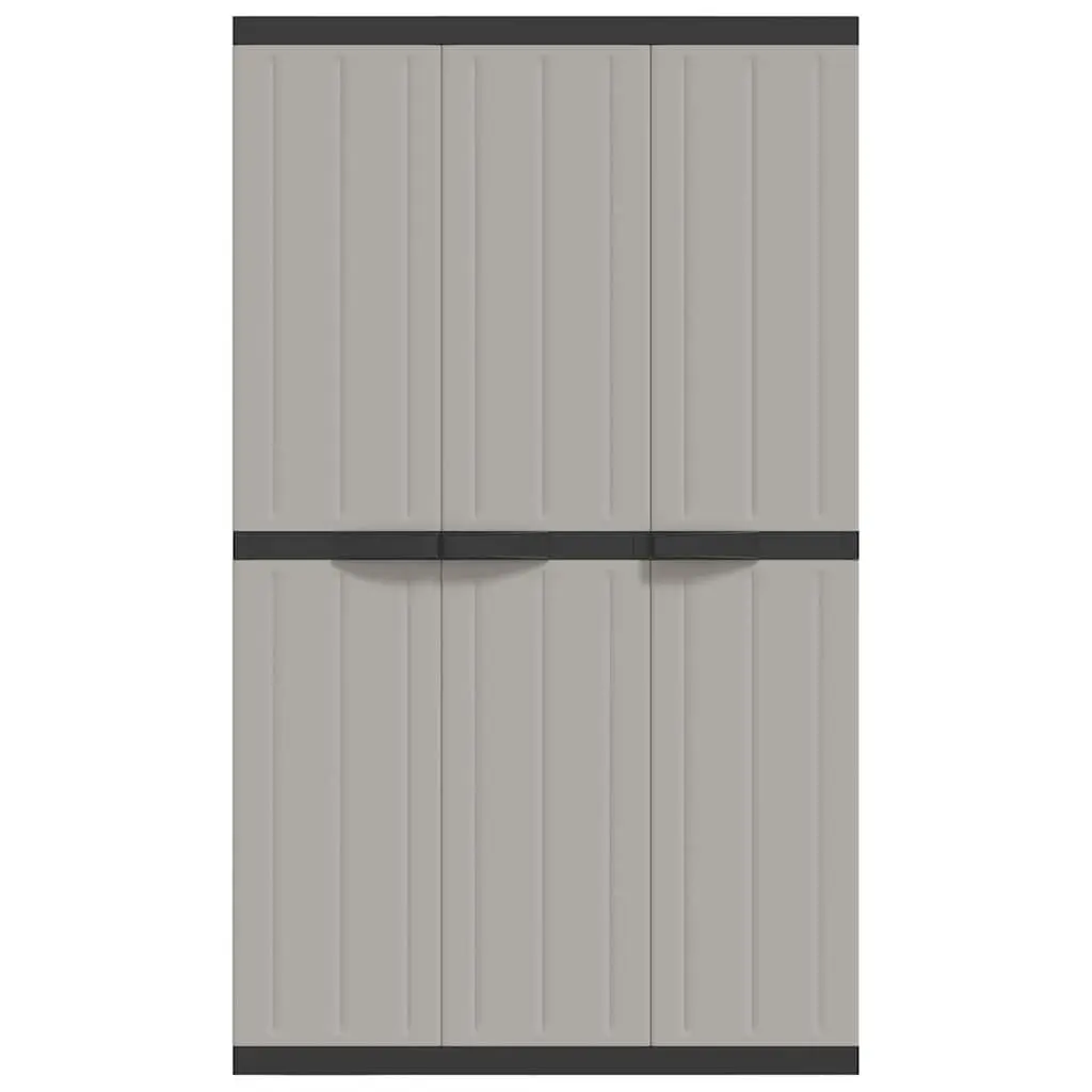 Outdoor Storage Cabinet Grey Black Weather-Resistant Organiser