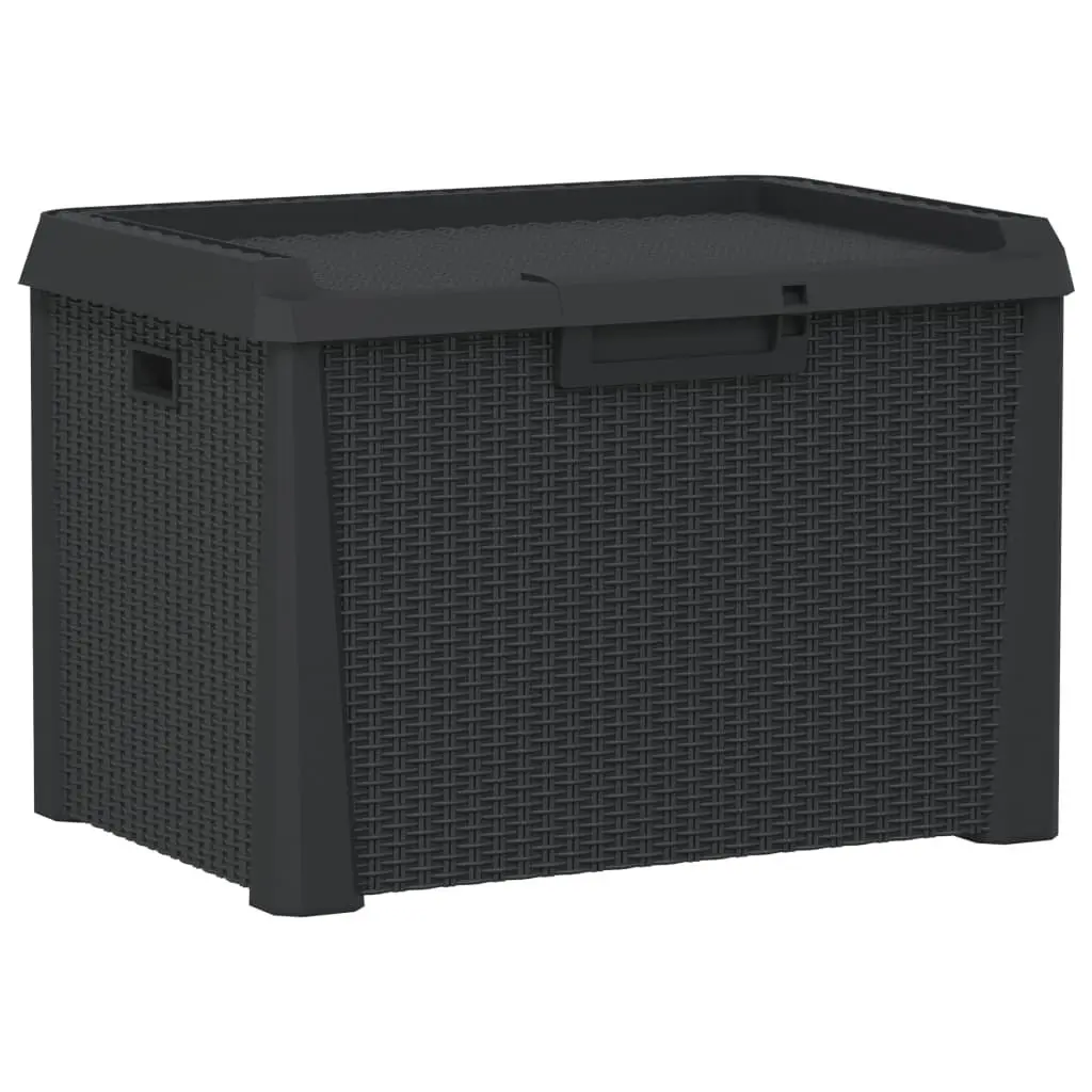 125L Garden Storage Box with Rattan Look