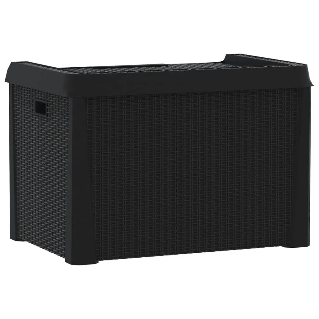 125L Garden Storage Box with Rattan Look