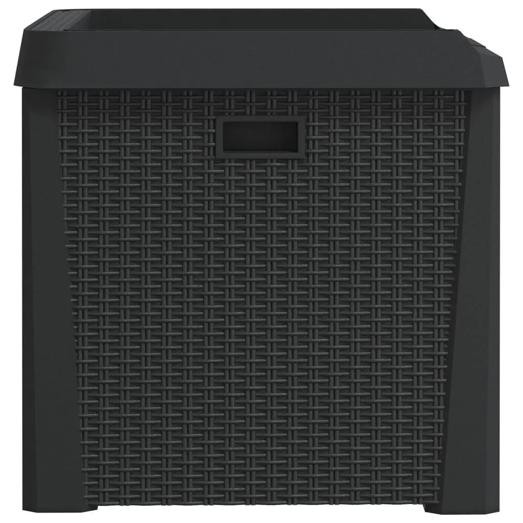 125L Garden Storage Box with Rattan Look