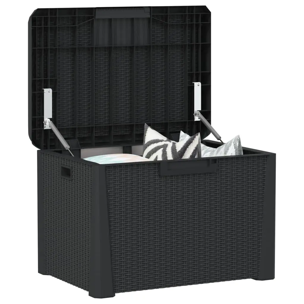 125L Garden Storage Box with Rattan Look