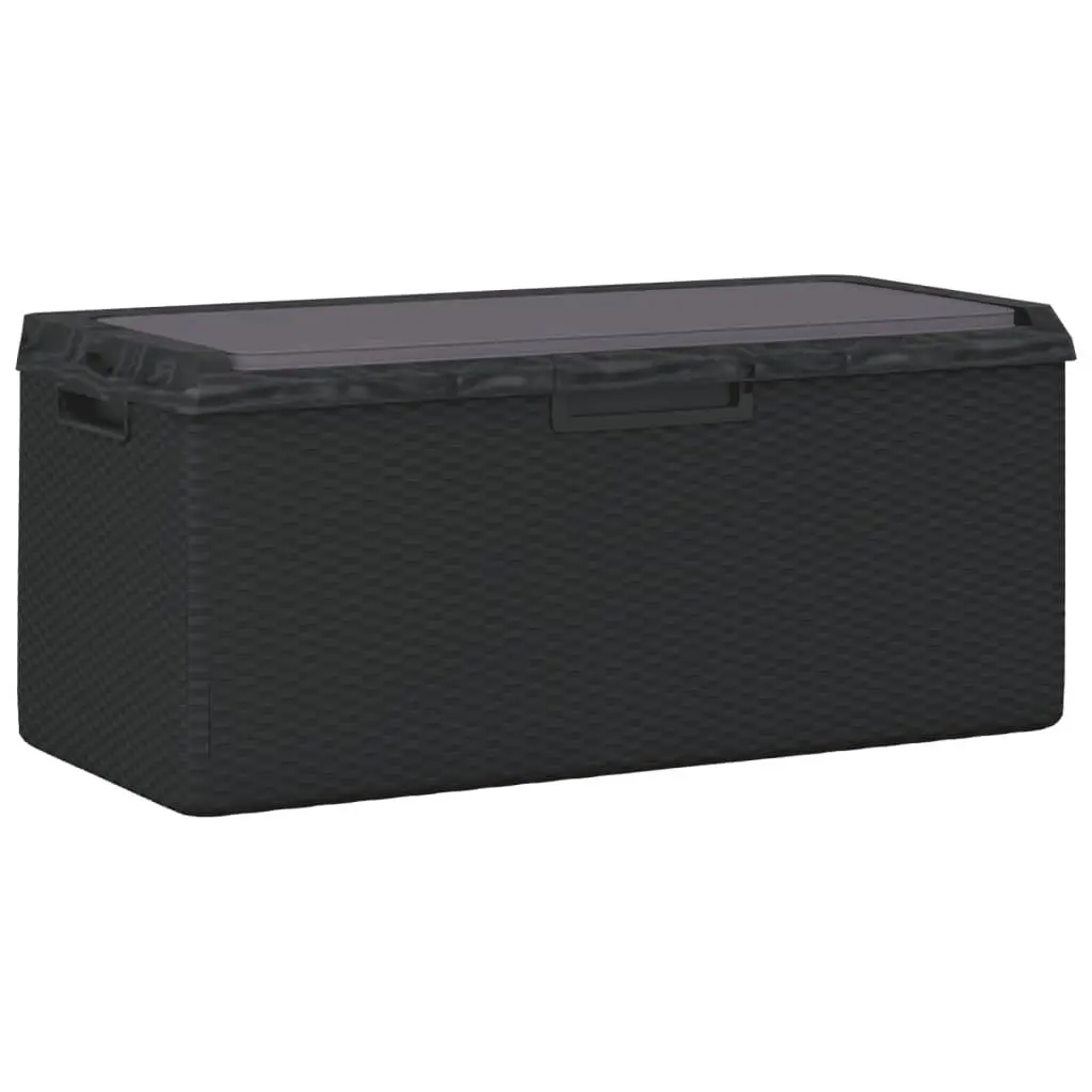Garden Storage Box Anthracite 350L Weather Resistant with Seat Cushion