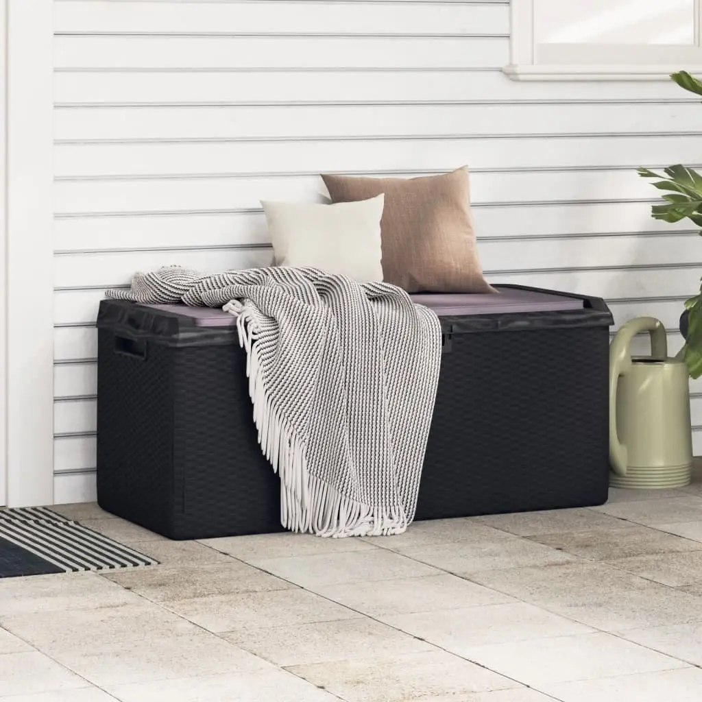 Garden Storage Box Anthracite 350L Weather Resistant with Seat Cushion