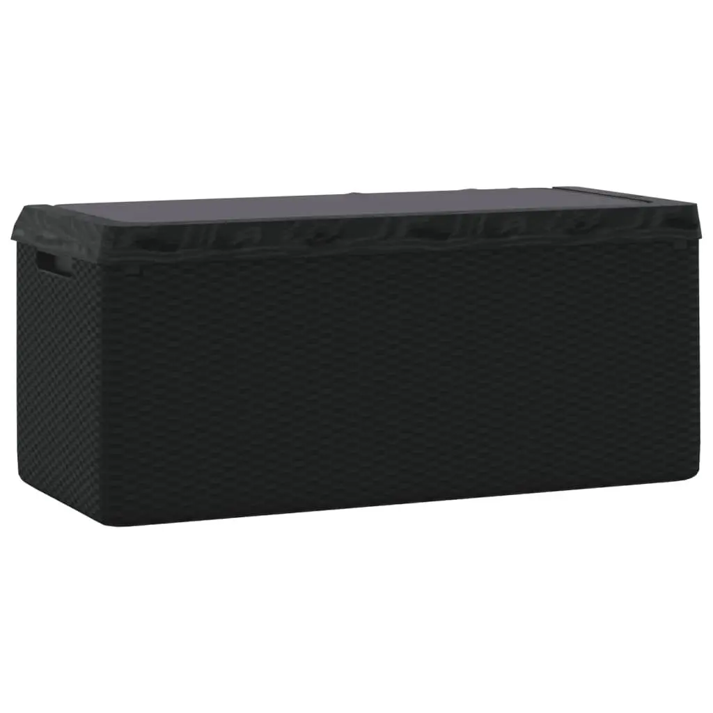 Garden Storage Box Anthracite 350L Weather Resistant with Seat Cushion