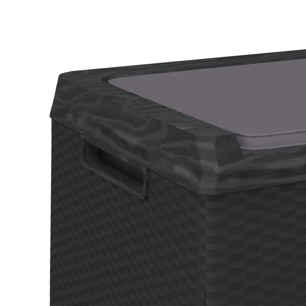 Garden Storage Box Anthracite 350L Weather Resistant with Seat Cushion