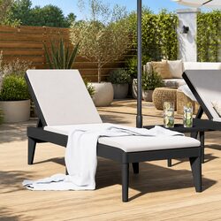Sun Lounger Adjustable Reclining Chair Outdoor Garden Patio Lounging Seat