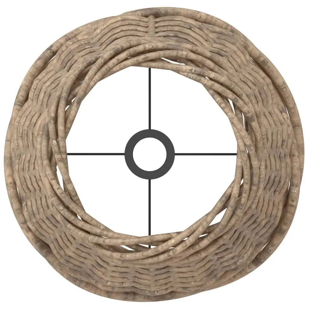 Wicker Lamp Shade Brown 15cm Diameter Handcrafted Natural Lighting Accessory