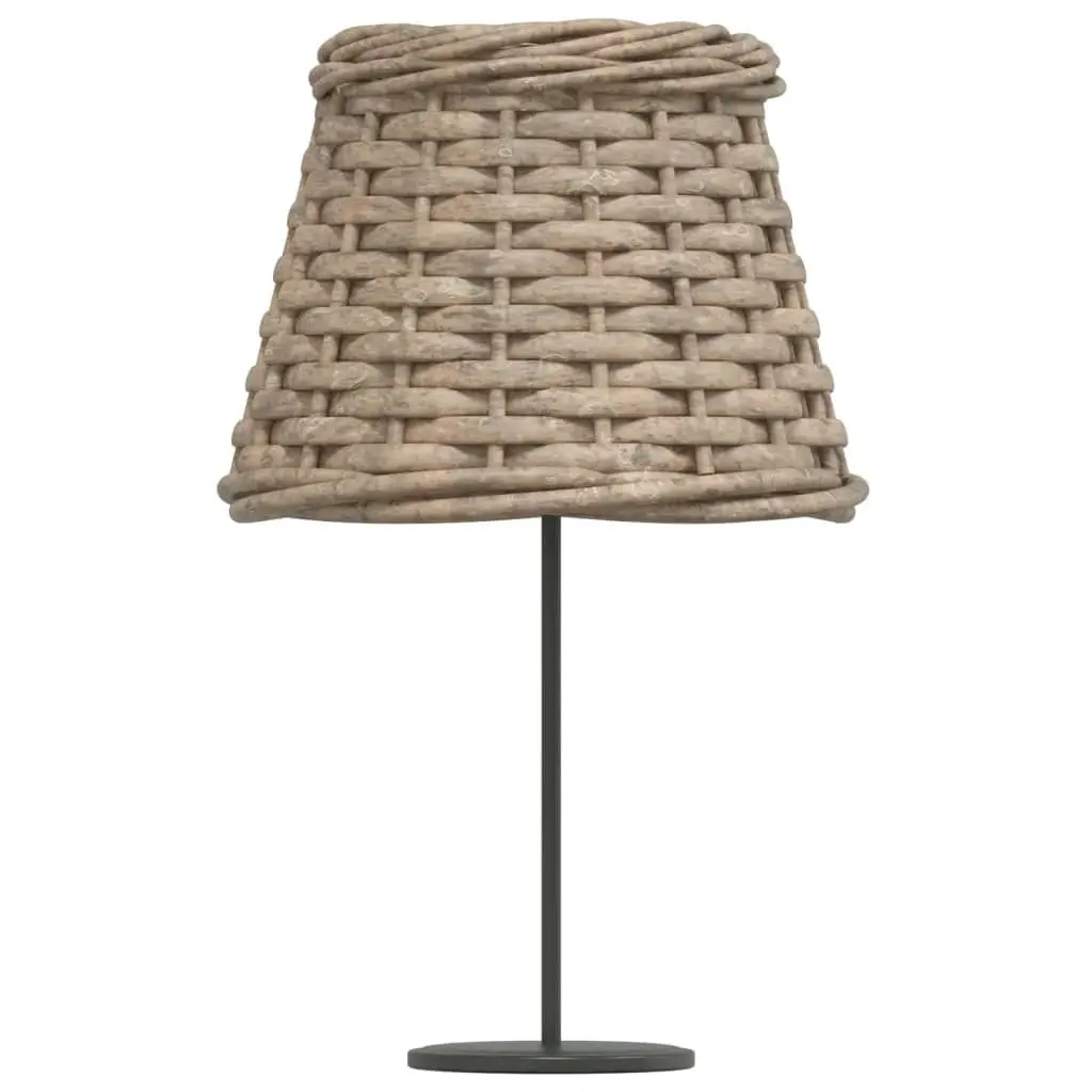 Wicker Lamp Shade Brown 15cm Diameter Handcrafted Natural Lighting Accessory