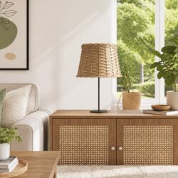 Brown Wicker Lamp Shade for Home Lighting