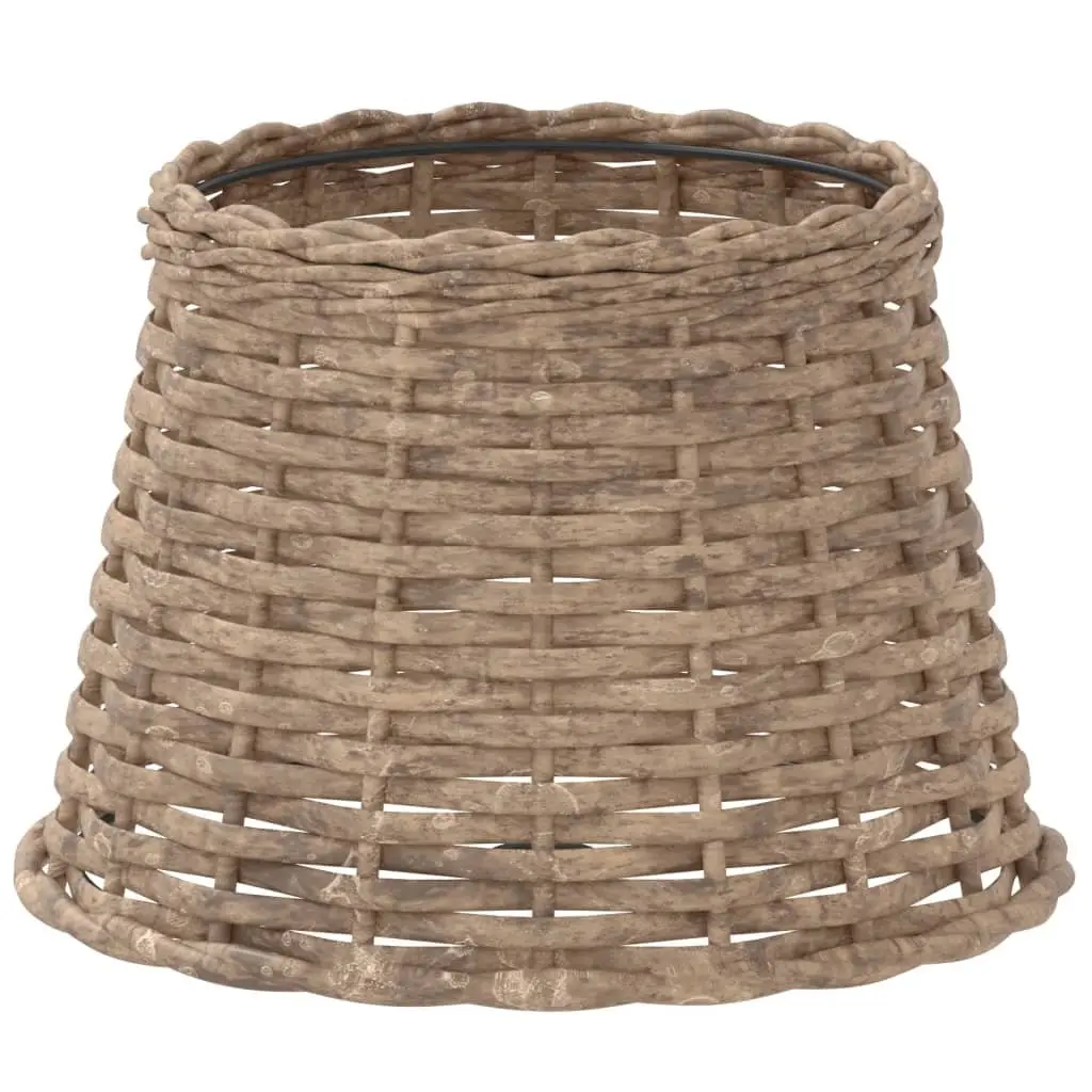 Wicker Lamp Shade Brown Ø25x17cm Handcrafted Natural Style Ceiling Light Table Fixture