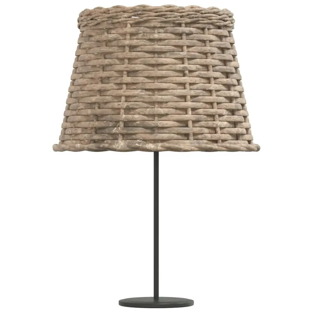 Wicker Lamp Shade Brown Ø25x17cm Handcrafted Natural Style Ceiling Light Table Fixture