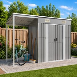 Compact and Efficient Grey Garden Shed for Your Yard