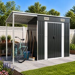 Anthracite Garden Shed 277x107x181cm