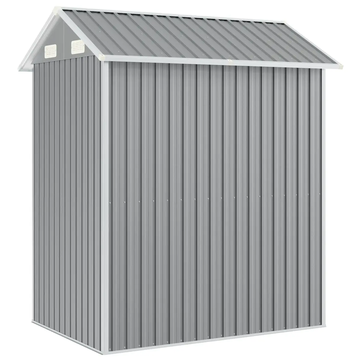 Garden Shed Grey 192x152.5x237cm Galvanised Steel Outdoor Storage Tool House