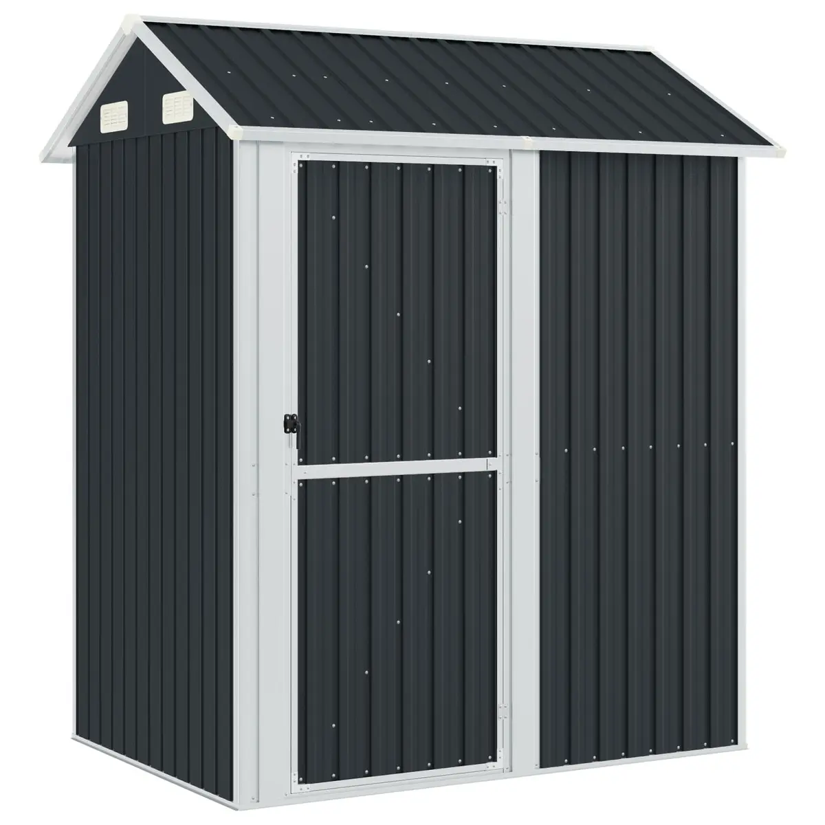 Garden Shed Anthracite 192x152.5x237 cm Galvanised Steel Outdoor Storage Tool