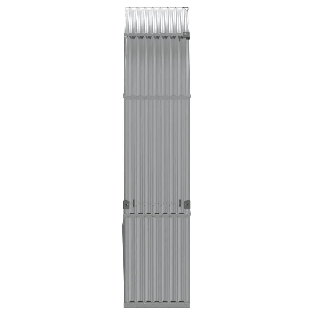 Log Holder Grey 120x45x210cm Heavy-Duty Steel Outdoor Firewood Rack