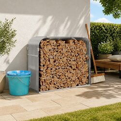 Log Holder Galvanised Steel Wood Storage Rack Fireplace Firewood Heavy Duty