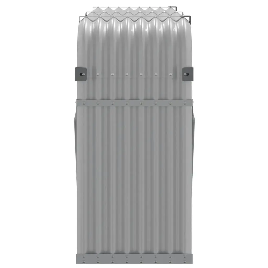 Log Holder Rack Grey 180x45x100 cm Galvanised Steel Outdoor Firewood Storage