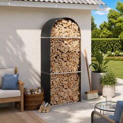 Efficient and Sturdy Log Holder for Firewood