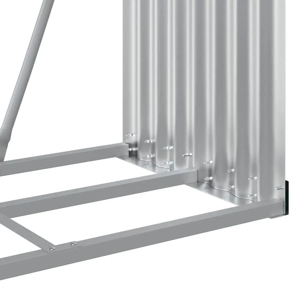 Log Holder Anthracite Steel 80L x 45W x 190H cm Durable Indoor Outdoor Storage Rack
