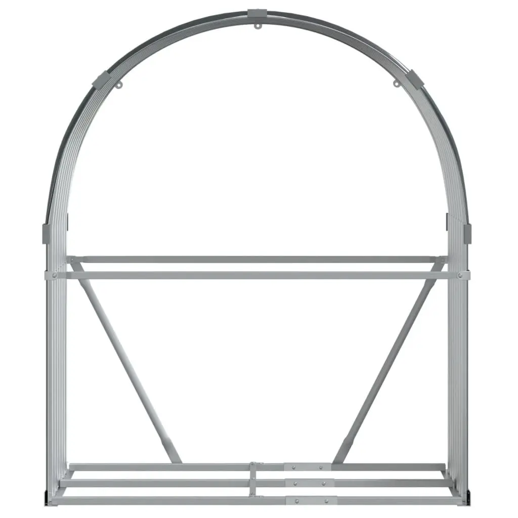 Log Holder Anthracite 120x45x140cm Galvanised Steel Fireplace Wood Storage Rack