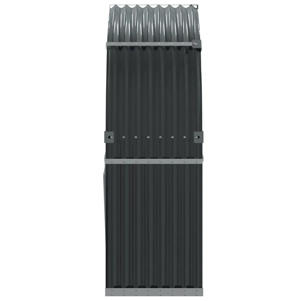 Log Holder Anthracite 120x45x140cm Galvanised Steel Fireplace Wood Storage Rack