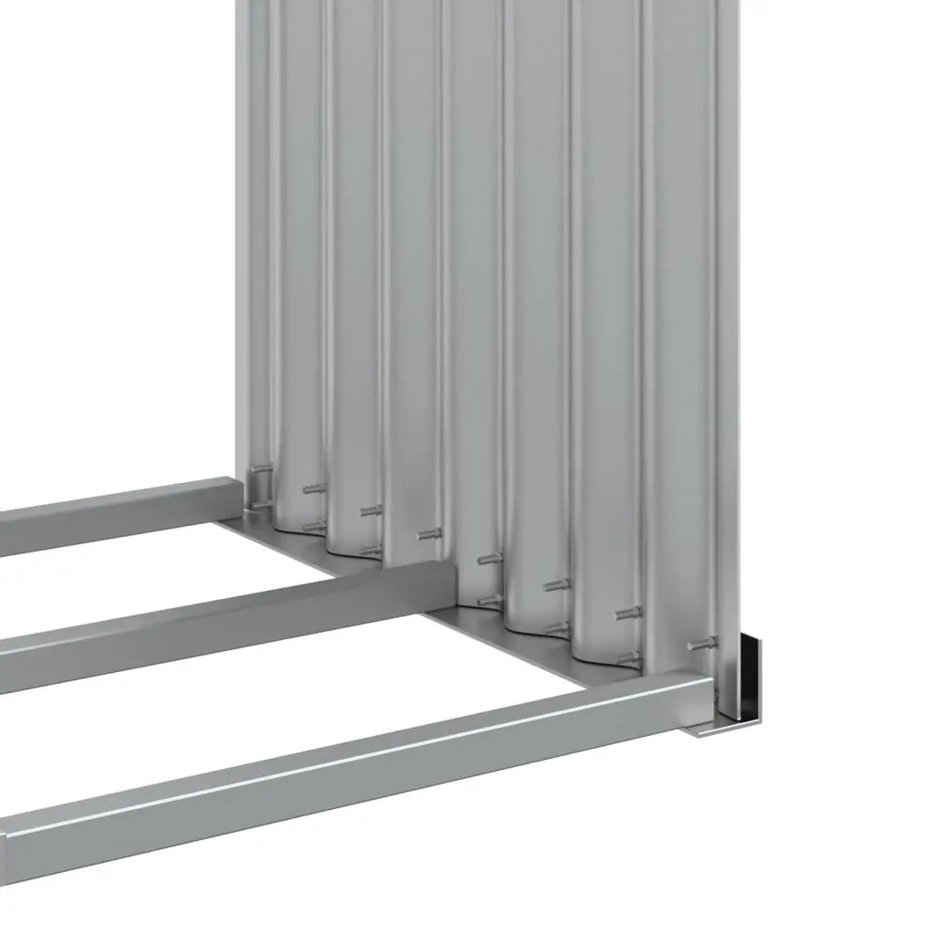Log Holder Anthracite 120x45x140cm Galvanised Steel Fireplace Wood Storage Rack