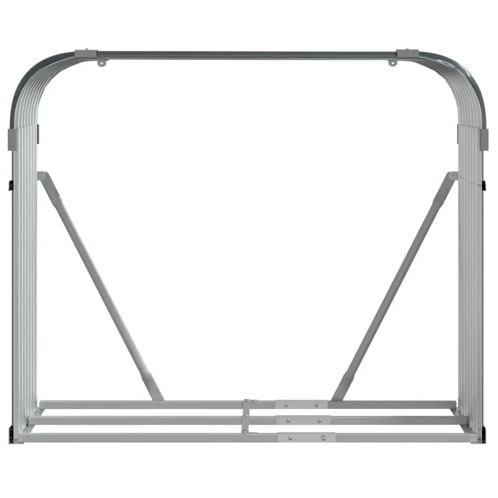 Log Holder Anthracite Galvanised Steel Firewood Storage Rack Indoor Outdoor