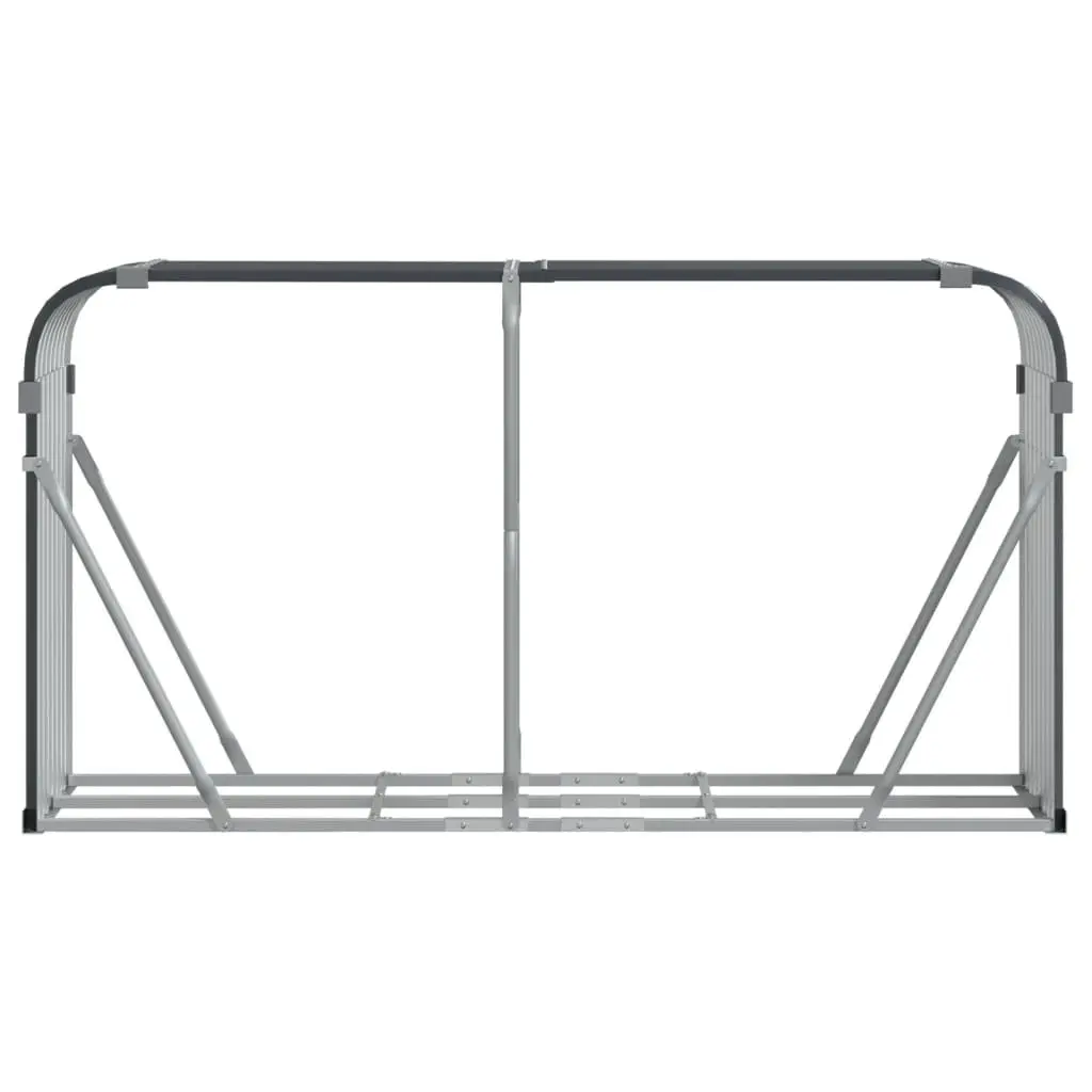 Log Holder Anthracite Steel Firewood Rack Storage Stand Fireplace Wood Carrier