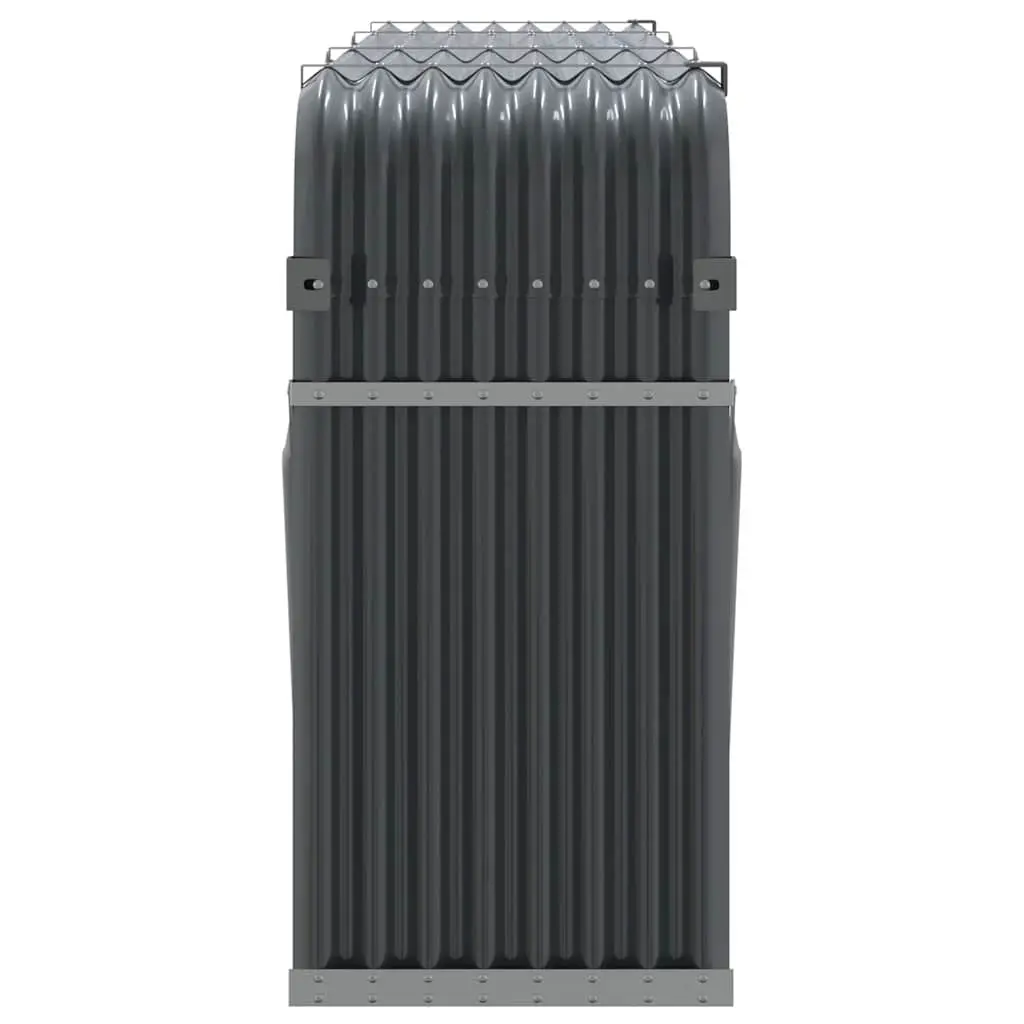 Log Holder Anthracite Galvanised Steel 234x45x100cm Heavy-duty Fireplace Wood Storage Rack