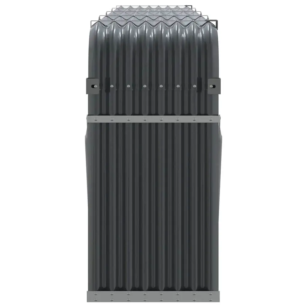 Log Holder Anthracite Galvanised Steel Wall Mount Outdoor Firewood Storage Rack