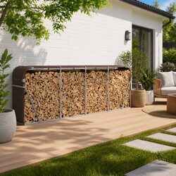 Compact and Sturdy Log Holder for Firewood