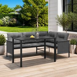 Compact and Sturdy Anthracite Garden Dining Table