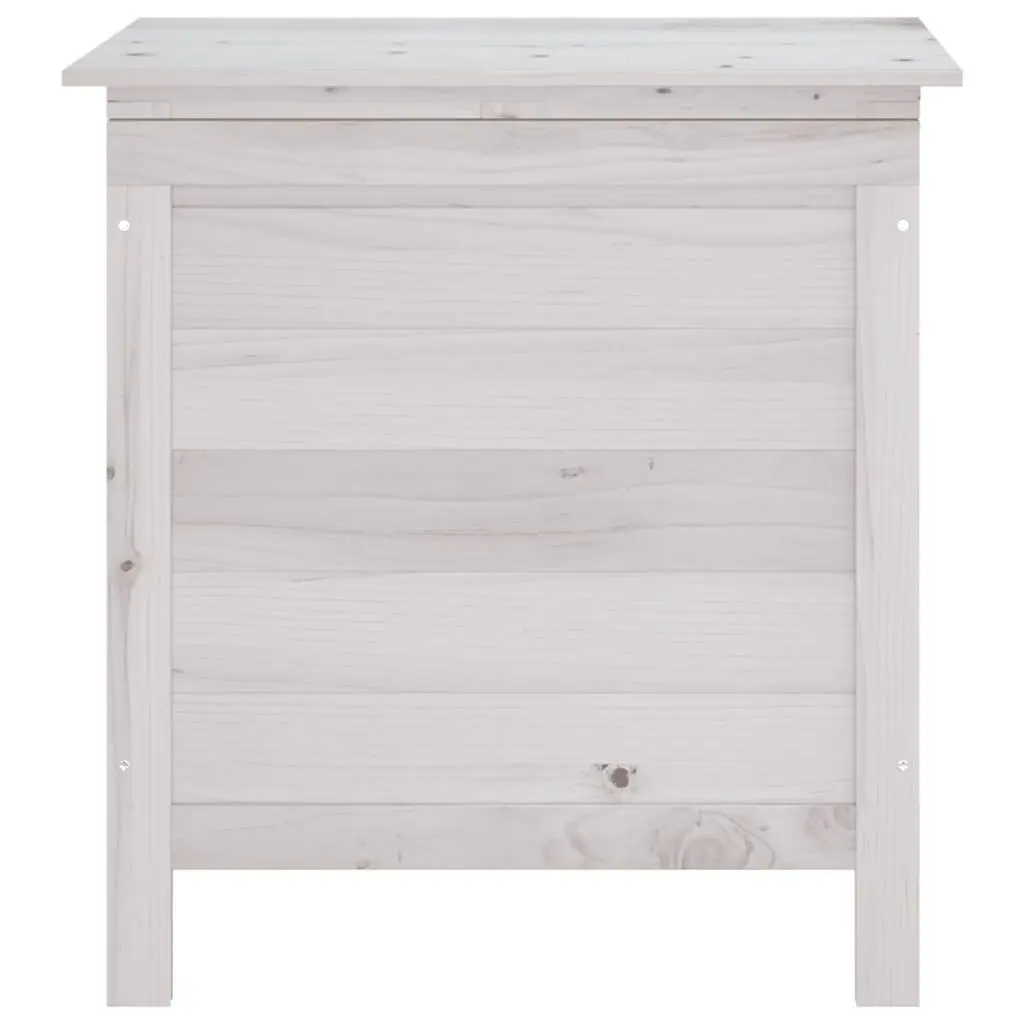 Garden Storage Box White Outdoor Solid Wood Furniture Deck Patio Cushion Shed