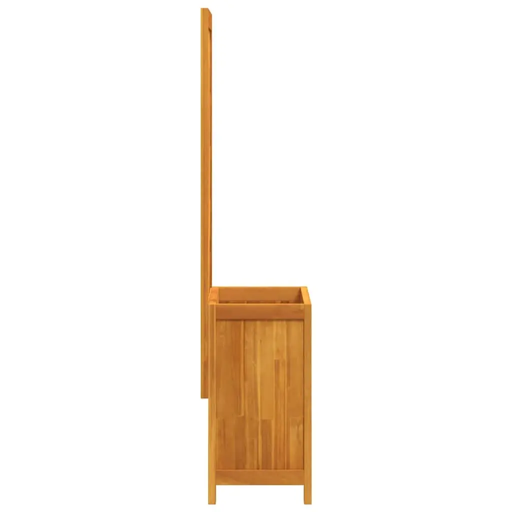 Wooden Planter Brown 55 x 29.5 x 132 cm Integrated Trellis for Climbing Plants Garden Patio Outdoor