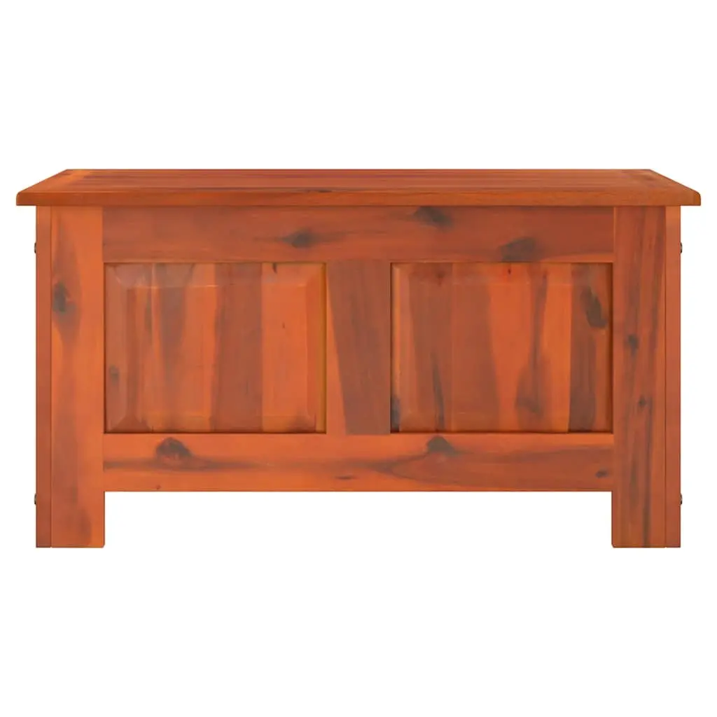 Storage Chest Brown Solid Wood Spacious Interior Gas Lift Mechanism