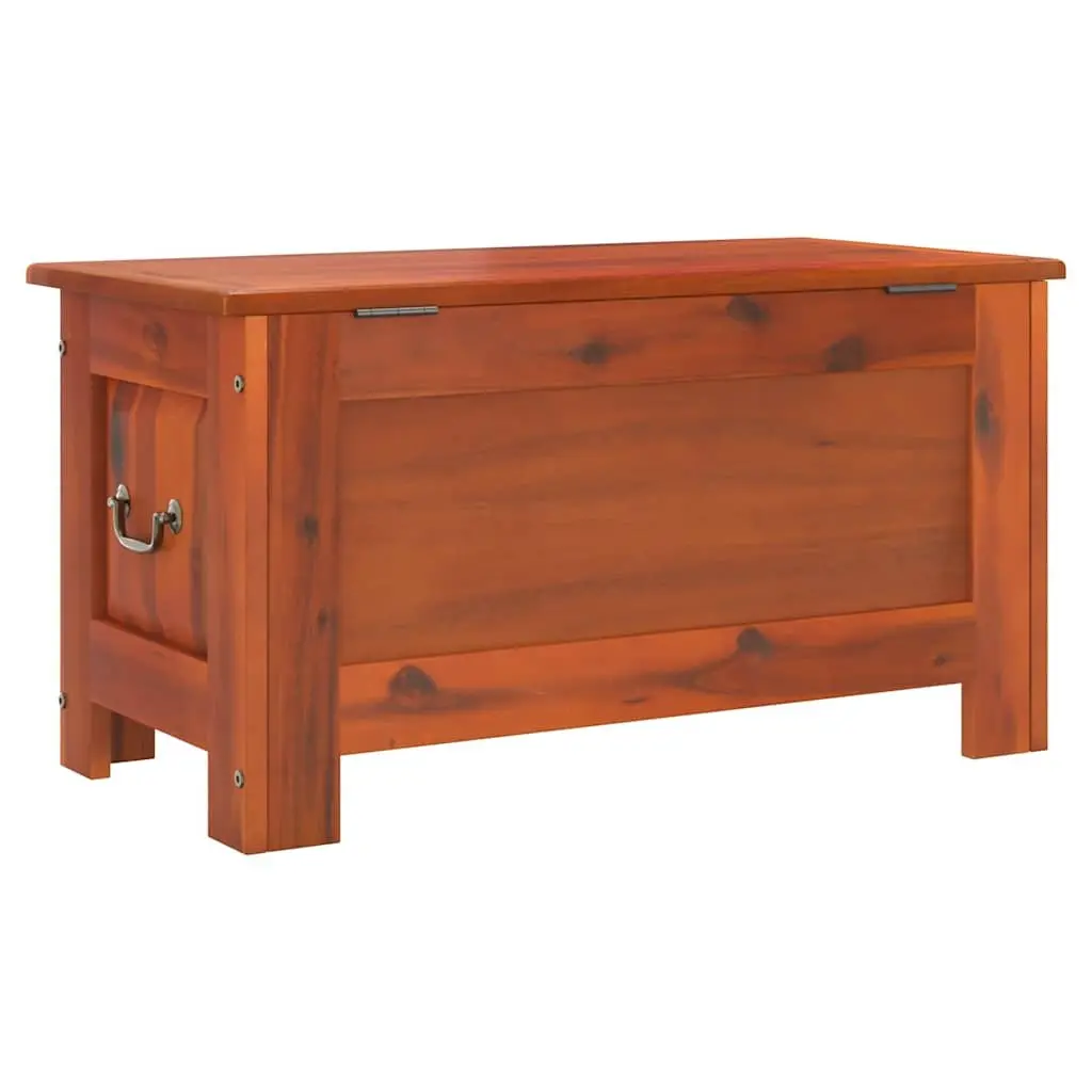Storage Chest Brown Solid Wood Spacious Interior Gas Lift Mechanism