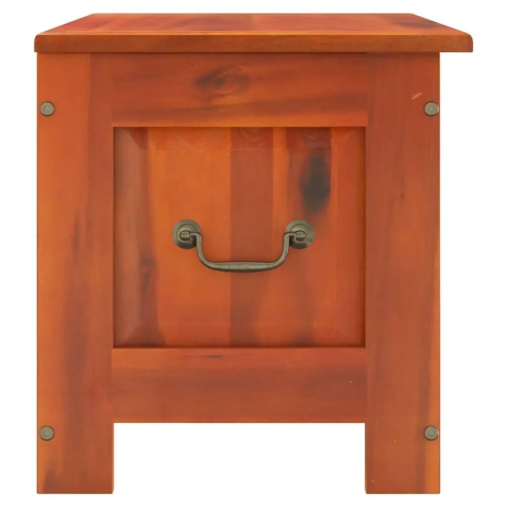 Storage Chest Brown Solid Wood Spacious Interior Gas Lift Mechanism