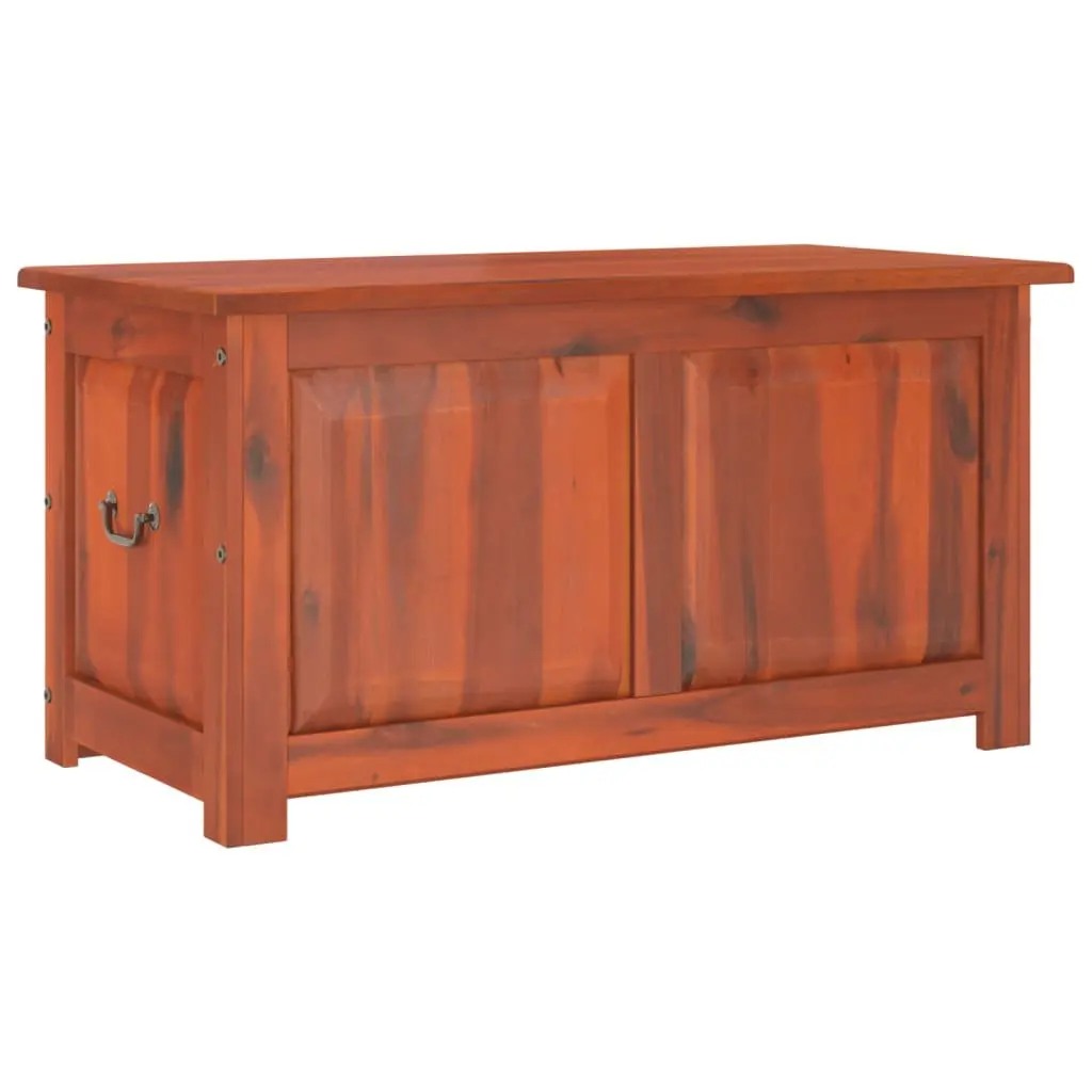 Storage Chest Brown Solid Wood Lid Gas Lift Mechanism