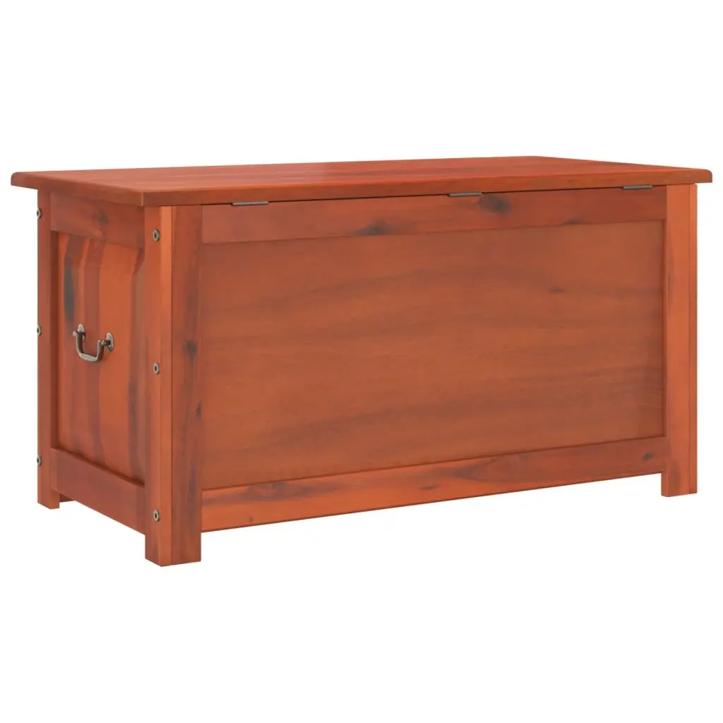 Storage Chest Brown Solid Wood Lid Gas Lift Mechanism