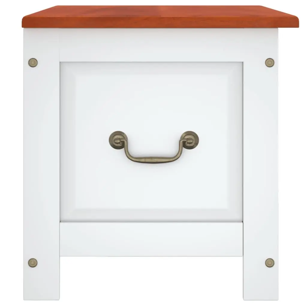 Storage Chest White Solid Wood Acacia Lift Lid Gas Mechanism