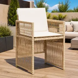 Compact and Durable Garden Chair Set, 4 pcs