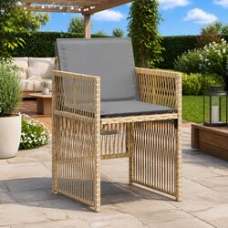 4-Piece Garden Chairs Set with Cushions